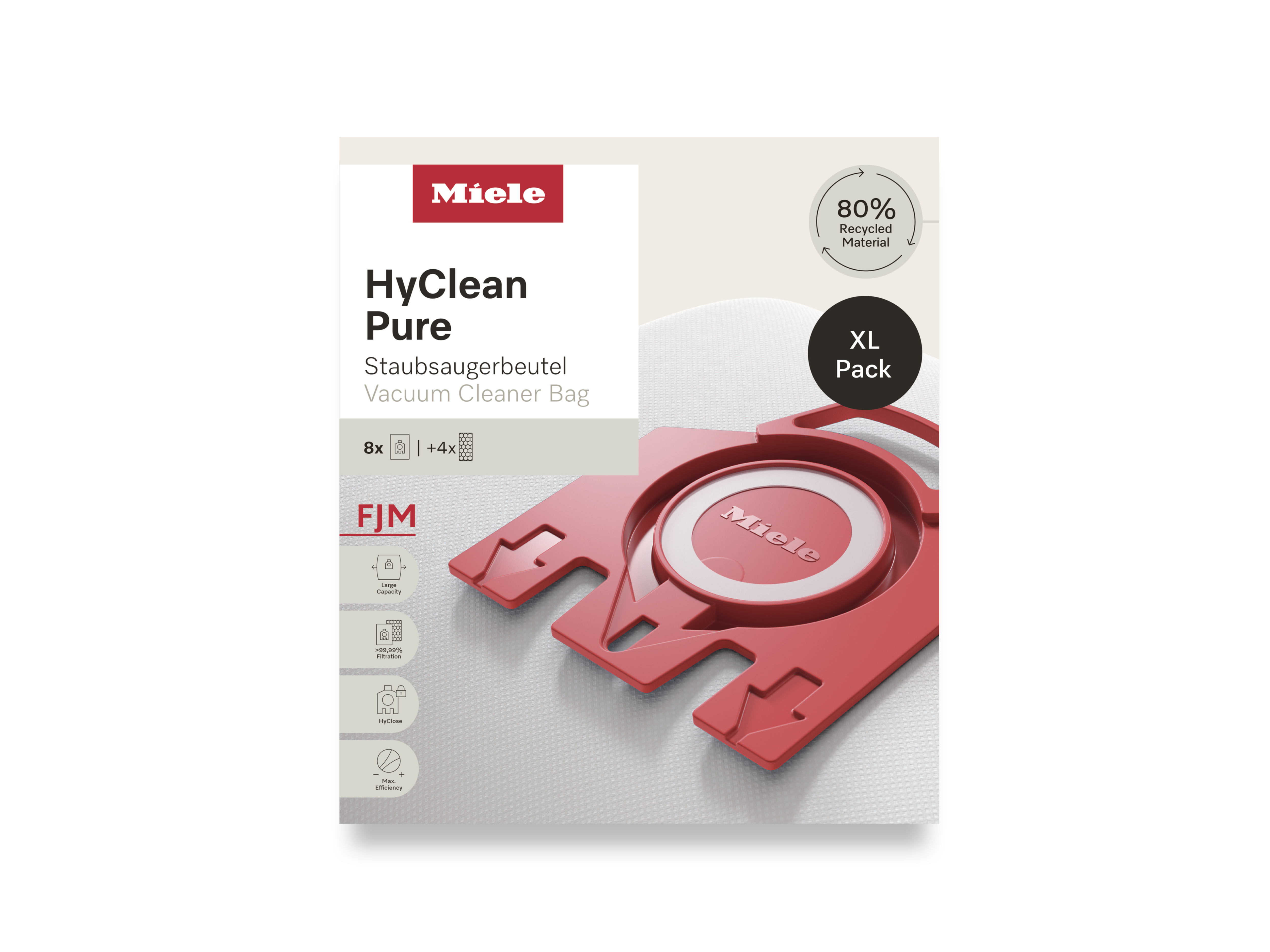 Комплект мешков-пылесборников HyClean Pure FJN XL Miele купить в Омске | Всегда в наличии! | Артикул 12498160 | Официальный сайт