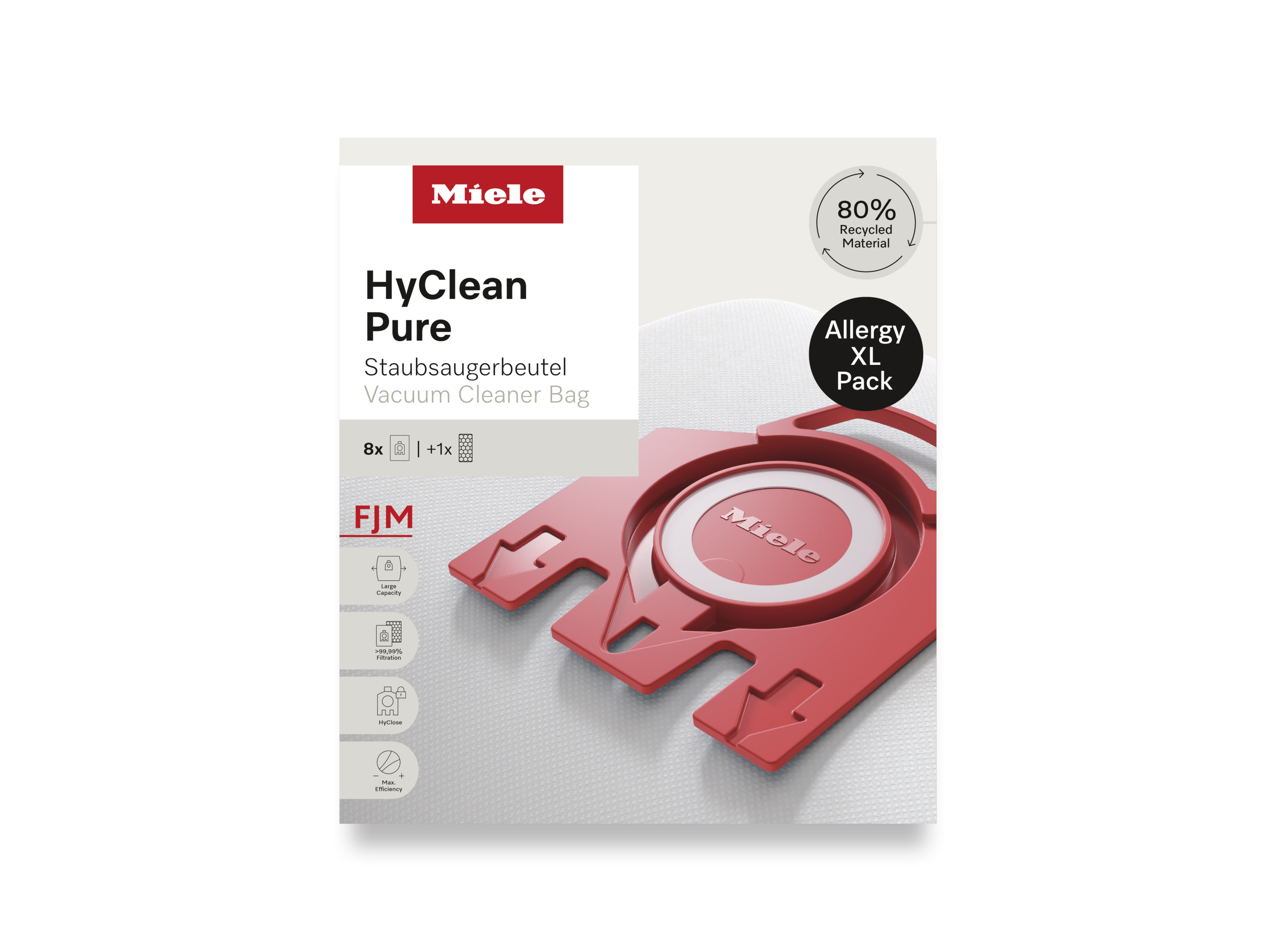 Комплект мешков-пылесборников HyClean Pure FJN Allergy XL Miele купить в Омске | Всегда в наличии! | Артикул 12498190 | Официальный сайт