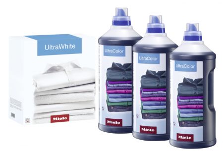 Набор моющих средств для ухода за бельём 3×UltraColor + 1×UltraWhite Miele купить в Омске | Всегда в наличии! | Артикул 11518190 | Официальный сайт